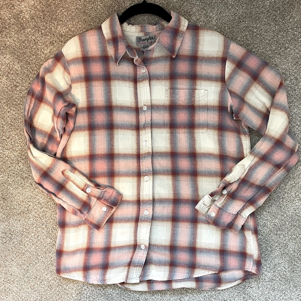 Barbie Cowgirl 🤠 💖 Pink Wrangler plaid button up.